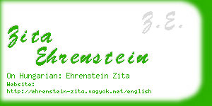 zita ehrenstein business card